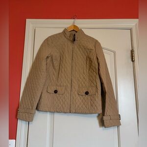 MERONA Women's Quilted Tan Jacket. Size Small